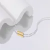 Halsketten F.I.N.S Original Sterling Sier Perlenkette Choker Halsketten Frauen Trends Goldrohr 2022 Mode Schlüsselbein Feinschmuck