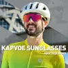 Solglasögon Kapvoe PhotoChromic Cycling Glasses MTB Riding Skating Solglasögon UV400 Polariserade fiskegångar MAN KVINN