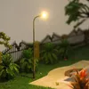 Garrafas 14 cm lâmpadas leds modelos de layout ferroviário escala 1:75 Luzes de rua de cabeça única treinar quente branco prático