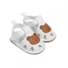 Primeiros Walkers Summer Baby Day Day Sapatos Cordos Padrão Animal Cute Padrão de Animal Anti-deslize Moda Soft Blocking Casual Casual