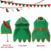 Vêtements pour chiens chaleureux costume de Noël chat elfe vert drôle