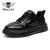 Casual Shoes DESAI Sneakers Men Genuine Leather Soft Breath Mens Thick Bottom Male Outdoor Comfortable 2024 Winter