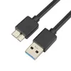 2024 20 cm Hochgeschwindigkeits USB3.0 Adapterkabel Schwarz USB 3.0 Rechtswinkel Typ A -Männer zum Mikro -B -männlichen Stecker für das Berechnen für USB -Adapterkabel