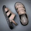 Sapatos casuais de couro de couro de vaca sandalis respirável confortável e confortável fivela moldada de fivela moldada cordones zapatillas para o verão