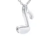 ZZL125 Entonnoir Music Note Design Human Human Human Humder Hop Vente Selling Jewelry Funeral Urn Collier7702559