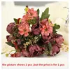 Decorative Flowers Home Decor Simulation Peony Bouquet Silk Fake Green Plant Floral Yellow Rococo Peonies Garden Decoration Flower