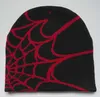 Dziwne kapelusz męskie i damskie Jacquard Hat Autumn and Winter Outdoor Cycling Hat Spider Web ciepło dla dorosłych moda y2k