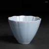 Чашки блюдцы ru Kiln Открытие маленькой чайной чашки одинокой человек чистый мастер ручной работы ручной работы