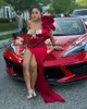 Party Dresses Red Prom For Black Girls 2024 Sweetheart One Shoulder Gowns African Women Evening Dress Vestidos de Gala