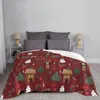 Coperte Vintage Christmas Flannel Spring/Autumn Snowman Winter Warm Throw Coperte per i tiri per ufficio da letto