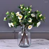 Dekorativa blommor Simulerad kameliagren med falska blad Artificial for Wedding Party Home Table Decoration