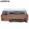 Speakers Looptone Classic 33/45/78 Rpm Beltdrive Gramophone Phono Player for Vinyl Lp Record 2 Builtin Speakers Pc Link Rca Lineout