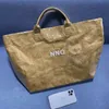 Tote Bags for Women 2023 in borse Designer di lusso Jelly Transparent Letters Kraft Paper Bag di Shopping Casual Shopping 240329