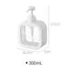 Dispensateur de savon liquide 300 ml / 500 ml Bouteille de pompe à émulsion en plastique transparent pour les lotions de remplissage shampooing