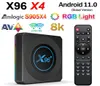 X96 X4 ANDROID 110 TV BOX AMLOGIC S905X4 4GB 64GB 4GB32GB QUAD CORE 24G5G WIFI BT41 AV1 8Kスマートメディアプレーヤーホームムービー4G32G8966679