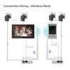 Coupée de portes Jéatone Home Wireless IP Vidéo Téléphone Système d'interphone Système d'écran tactile 7 pouces avec caméra de porte et émetteur