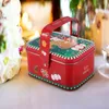 Storage Bottles Candy Holder Christmas Cookie Tin Box Tins With Lids Tinplate Sugar Case Containers Sweet Supplies