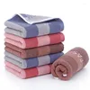 Asciugamano di cotone semplice a strati a controllo a mano Design Terry Home Textile Face 34x74cm