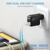 Accessori Adattatore di viaggio Lencent Adattatore di potenza internazionale con 1 Outlet AC 1 USB QC 3.0 Porta e 1 PD 20W Caricatore veloce per US U. UK AUS