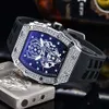 50 2024 Engelska inlagda vinfat Europeiska ihåliga Ghost Head Quartz Watch Men's Batch 29