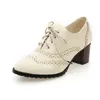 Chaussures décontractées pxelena Arrivée marque vintage femme élégante lacet lacet up oxfords