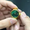 Cluster Rings 2024 Mini Green Watch Ring Creative Metal Shell Finger Elastic Strap Women Men Trendy Fashion Jewelry Gifts