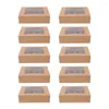 Tiens à emporter des conteneurs 10 PCS Cupcake Box Clear Window Muffins Muffins Boîtes Portable Mini Ouvrez le papier d'emballage des pâtisseries