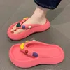 Slippers Women Love Gems Decor Beach Sweet Casual Flip Flops Summer Platform Outdoor Non-Slip Soft EVA Slides Fashion Home Shoes