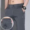 Herrenhosen Marke Kleidung Frühling Sommer dünne Stretch Lyocell Stoff lässig Slim Slim Elastic Taille Business Kaffeehose Männlich