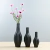 Vases 1pc Simplicity Céramique Vase Creative Flower Container European Style Momening Decoration Black Taille S