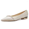 Casual schoenen Wedding Bruids Flats voor vrouwen glijden op comfortabele pompen