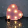 Decorative Figurines Alphabet Letter LED Lights Luminous Number Lamp For Bedroom Birthday Party Wedding Festival Decoration Night Home Decor