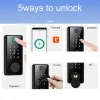 Lås smarta deadboltlås av Tuya Bluetooth -app Biometriskt fingeravtryck Lösenord Nyckelfritt inträdesdörrlås