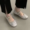 Casual Shoes Brand Women Bow Flats Ballet Dance Sandals 2024 Spring Designer Crystal Loafers Sport Zapatillas Trend