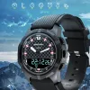 Relógios Gemini Smart Watch Double Display Sports Sports Watch Altimeter Barômetro Compass à prova d'água Previsão do tempo LED LED