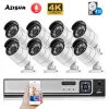 SYSTEEM NIEUW 4K Ultra HD 8MP H.265 POE NVR Security System Kit Outdoor Waterdichte Motion Detectie CCTV IP Camera Audio Video Recordset