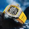 48 Full Diamond High Quality New Orona/onola Live Fashion Waterproof Quartz Men's Watch Silicone