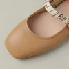 Asileto merk Korea Soft Flats for Women Square Toe Slip On Block Heel Plus Size 41 42 43 Elegante vrouwelijke Dialy Mary Jane schoenen 240326