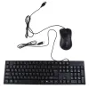 Combos Wired Gaming 104 Keys Keyboard Small Portable Mouse Keyboard with Multimedia Keys Gaming Mouse for Windows