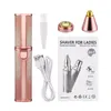 2 I 1 Electric Eyebrow Trimmer USB Epilator Hårborttagare för kvinnor Makeup Tools Dermaplaning Shaving Eyebrow Razor 240321