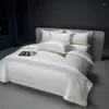寝具セットソリッドホワイトエジプト綿布団カバーセットプレミアム1000TCロングステープルサテン織り絹のような柔らかいピマ品質ベッドリネン