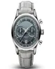 Bucherer Marley Dragon Flyback Chronographグレイブルーダイヤルトップレザーストラップクォーツウォッチメン039Sギフト2230106