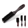 2024 Men Beard Brush Wood Handle Boar Bristle Moustache Cleaning Brush Hairdressing Anti Static Barber Hair Styling Comb Shaving Tool for