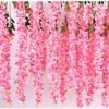 Decorative Flowers Valentines Artificial Wisteria Flower False Rattan Wedding Arch With Included