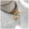Titanium Steel Non Fading Ring for Women's Instagram Nisch Design, Plain Ring pekfingerring, cool och personlig parring