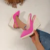 Kleiderschuhe lihuamao rosa Keile Sandalen spitzs Frauen Espadrilles Pumps Komfort Csauual