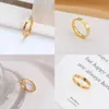 Titanium Steel Non Fading Ring for Women's Instagram Nisch Design, Plain Ring pekfingerring, cool och personlig parring