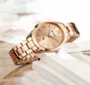 النساء يشاهد معصمًا فاخرًا ساعة على مدار الساعة feminino للنساء Whatches for Lady Rose Gold Quartz Ladies Watch Wach T28799408