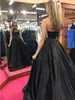Party Dresses Black Backless Custom Formal O-Neck Sleeveless Evening Dress Floor-Length Prom Gown Beaded Satin Ball