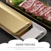 Dinnerware Sets Thicken Long Sushi Plate Tray Container Stainless Steel Metal Sashimi Dish